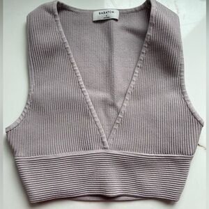 Aritzia Babaton Sculpt Knit Deep V Tank top size small